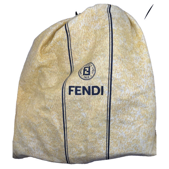 Fendi Purse PEQUIN BAG Striped Leather Gold Modern Pockets Organizer VNTG - Picture 3 of 16